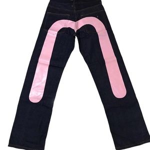 Evisu Jeans Big Logo Spell Out Daicock Denim